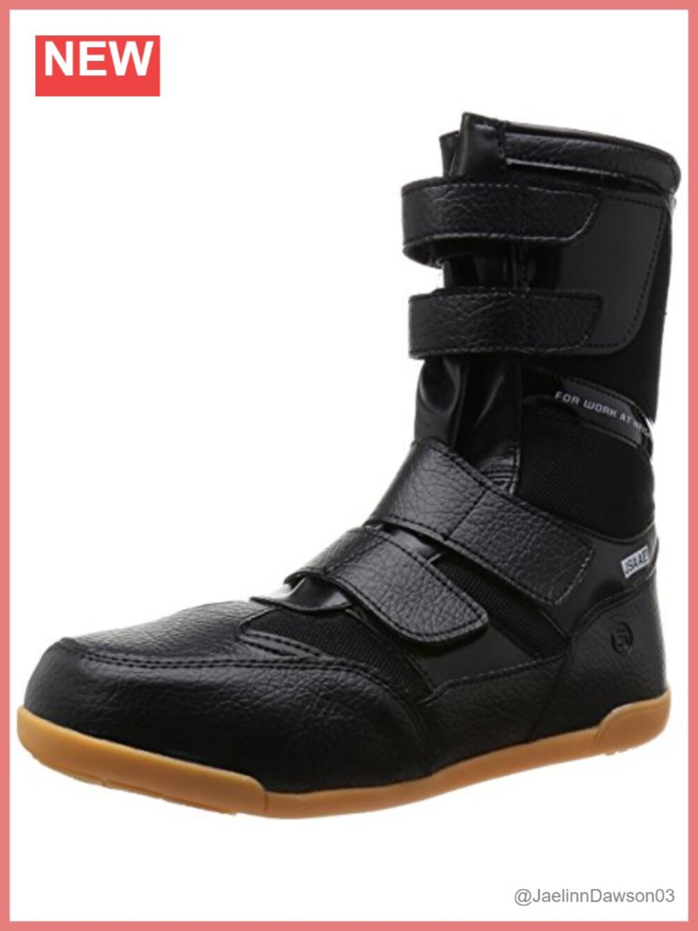 Tactical Military Combat Boots Leather Rubber Sole Mid-Calf